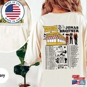 Jonas Brothers Waffle House Double Sided Shirt Tour Concert Retro 2 Sided Tshirt